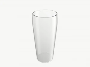 Beer glass with foam 06 3D Model