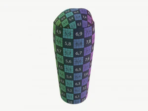 Beer glass with foam 06 3D Model