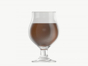 Beer glass with foam 07 Modèle 3D