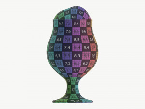 Beer glass with foam 07 Modèle 3D