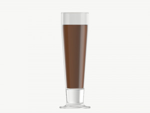 Beer glass with foam 08 3D Model