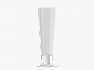 Beer glass with foam 08 3D Model