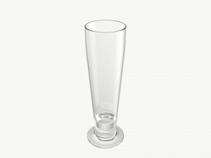Beer glass with foam 08 3D Model