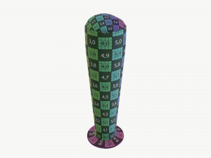 Beer glass with foam 08 3D Model