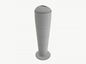 Beer glass with foam 08 3D Model