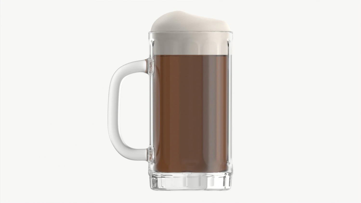 Beer mug with foam 01 3D Model .c4d .max .obj .3ds .fbx .stl .blend 
