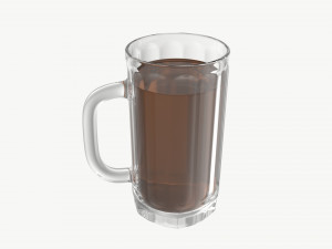 Beer mug with foam 01 Modelo 3D