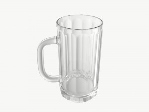 Beer mug with foam 01 Modelo 3D