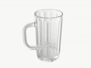 Beer mug with foam 01 3D Model