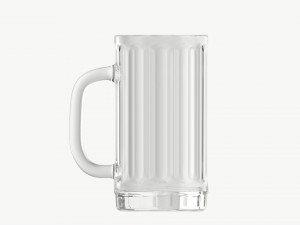 Beer mug with foam 01 Modelo 3D