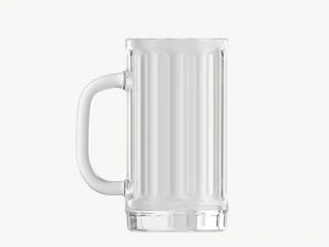 Beer mug with foam 01 3D Model