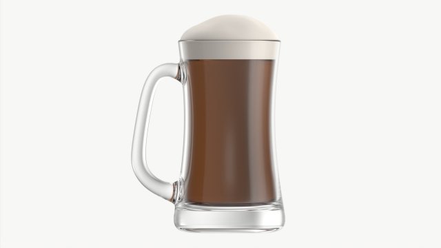 Beer mug with foam 02 3D मॉडल .c4d .max .obj .3ds .fbx .stl .blend 