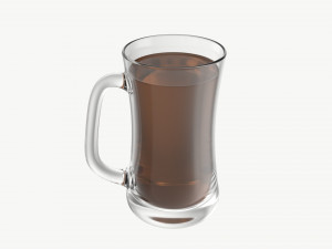 Beer mug with foam 02 3D मॉडल