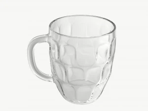 Beer mug with foam 03 3D Model