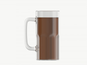 Beer mug with foam 04 Modelo 3D