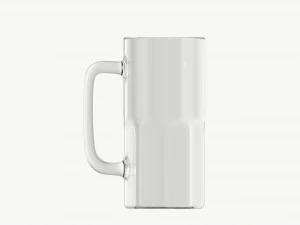 Beer mug with foam 04 3D Model