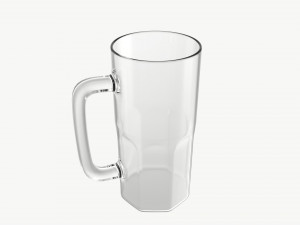 Beer mug with foam 04 Modelo 3D