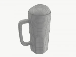 Beer mug with foam 04 3D Model