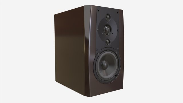 Bookshelf Speaker 3D Model .c4d .max .obj .3ds .fbx .stl .blend 