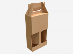 Bottle carboard gable box packaging 3Dモデル