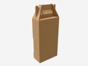 Bottle carboard gable box packaging 3D 模型