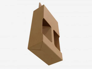 Bottle carboard gable box packaging 3D Model