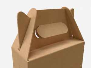 Bottle carboard gable box packaging 3D 模型