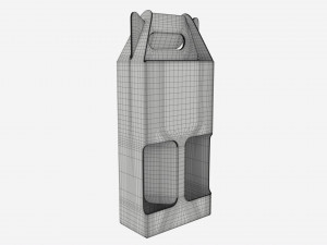 Bottle carboard gable box packaging 3D 模型