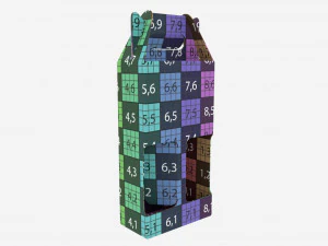 Bottle carboard gable box packaging 3D Model