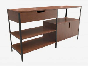 Armadio Cassetto Libreria Walker Edison Modello 3D