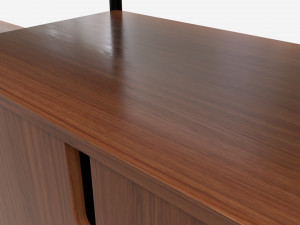 Cabinet Drawer Bookshelf Walker Edison Modelo 3D