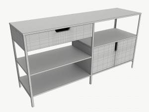 Cabinet Drawer Bookshelf Walker Edison Modelo 3D