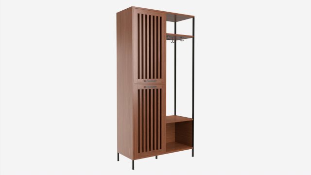 Cabinet Slat Door Walker Edison Modèle 3D .c4d .max .obj .3ds .fbx .stl .blend 