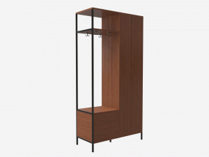 Cabinet Slat Door Walker Edison Modèle 3D