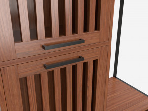 Cabinet Slat Door Walker Edison Modèle 3D
