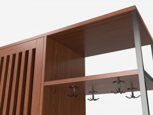 Cabinet Slat Door Walker Edison Modèle 3D