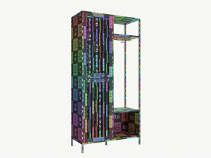 Cabinet Slat Door Walker Edison Modèle 3D