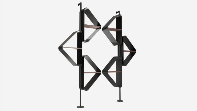 Cattelan Spinnaker bookcase 02 3D 模型 .c4d .max .obj .3ds .fbx .stl .blend 