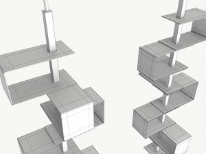 Cattelan Tokyo bookcase Model 3D