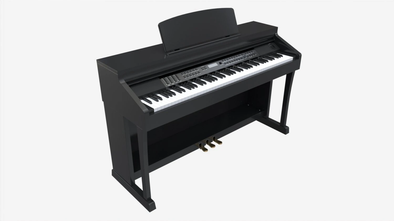 Digital Piano 01 3D Model .c4d .max .obj .3ds .fbx .stl .blend 