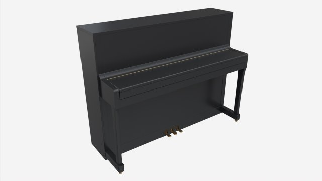 Digital Piano 02 closed lid 3D Model .c4d .max .obj .3ds .fbx .lwo .lw .lws