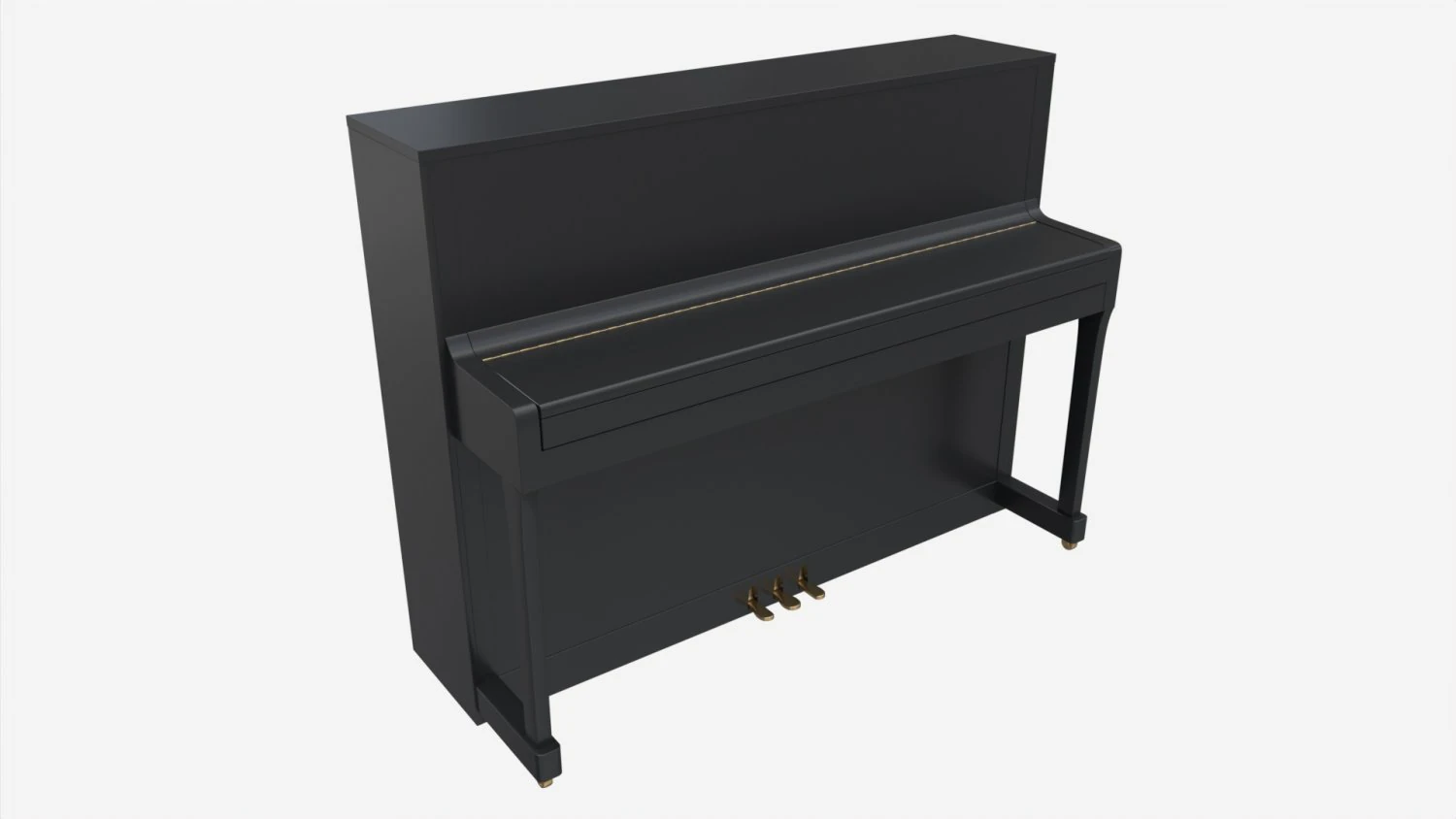 Digital Piano 02 closed lid 3D Model .c4d .max .obj .3ds .fbx .stl .blend 
