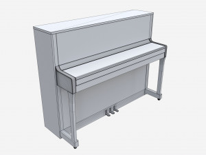 Digital Piano 02 closed lid 3D Модель