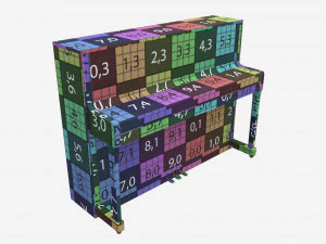 Digital Piano 02 closed lid 3D Model