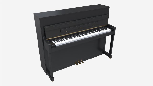 Digital Piano 02 open lid 3D Model .c4d .max .obj .3ds .fbx .lwo .lw .lws