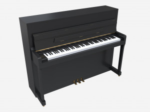Digital Piano 02 open lid 3D Model