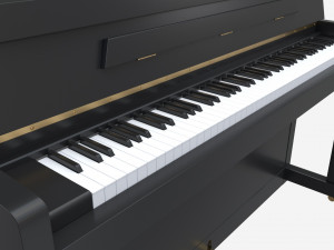 Digital Piano 02 open lid 3D 模型
