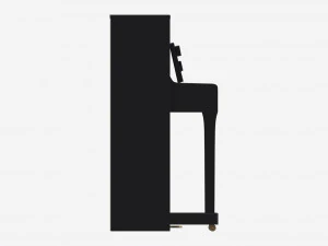 Digitale Piano 02 open deksel 3D Model