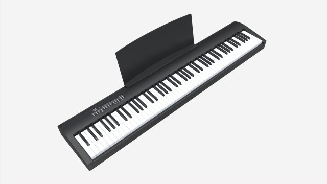 Digital Piano 03 3D Model .c4d .max .obj .3ds .fbx .lwo .lw .lws