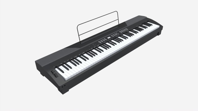 Digital Piano 04 3D Model .c4d .max .obj .3ds .fbx .lwo .lw .lws